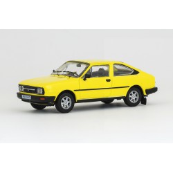 1982 Škoda Garde − rallye kola DĚLÍTKA stříbrná − Žlutá sluneční − ABREX / Model DEPO 1:43