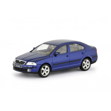 2004 Škoda Octavia II − modrá Hlubinná metalíza − Abrex 1:43