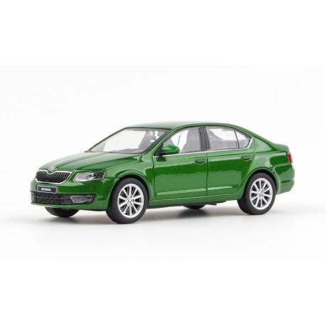 2012 Škoda Octavia III − Rallye Green Metallic (Rally zelená metalíza) − ABREX 1:43