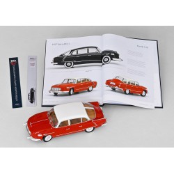 Kniha s modelem z titulní strany: 90 let československých a českých kovových modelů a Tatra 603 – Abrex 1:43