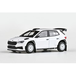 2022 Škoda Fabia IV RS Rally2 − kola na šotolinu, 11paprskové disky − tovární bílá − ABREX 1:43