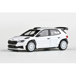 2022 Škoda Fabia IV RS Rally2 − kola na asfalt − tovární bílá − ABREX 1:43