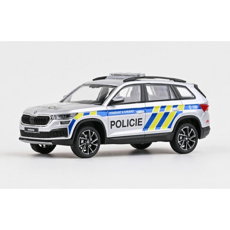 2021 Škoda Kodiaq FL − Policie ČR, standardní, se spoilerem před majákem − ABREX 1:43